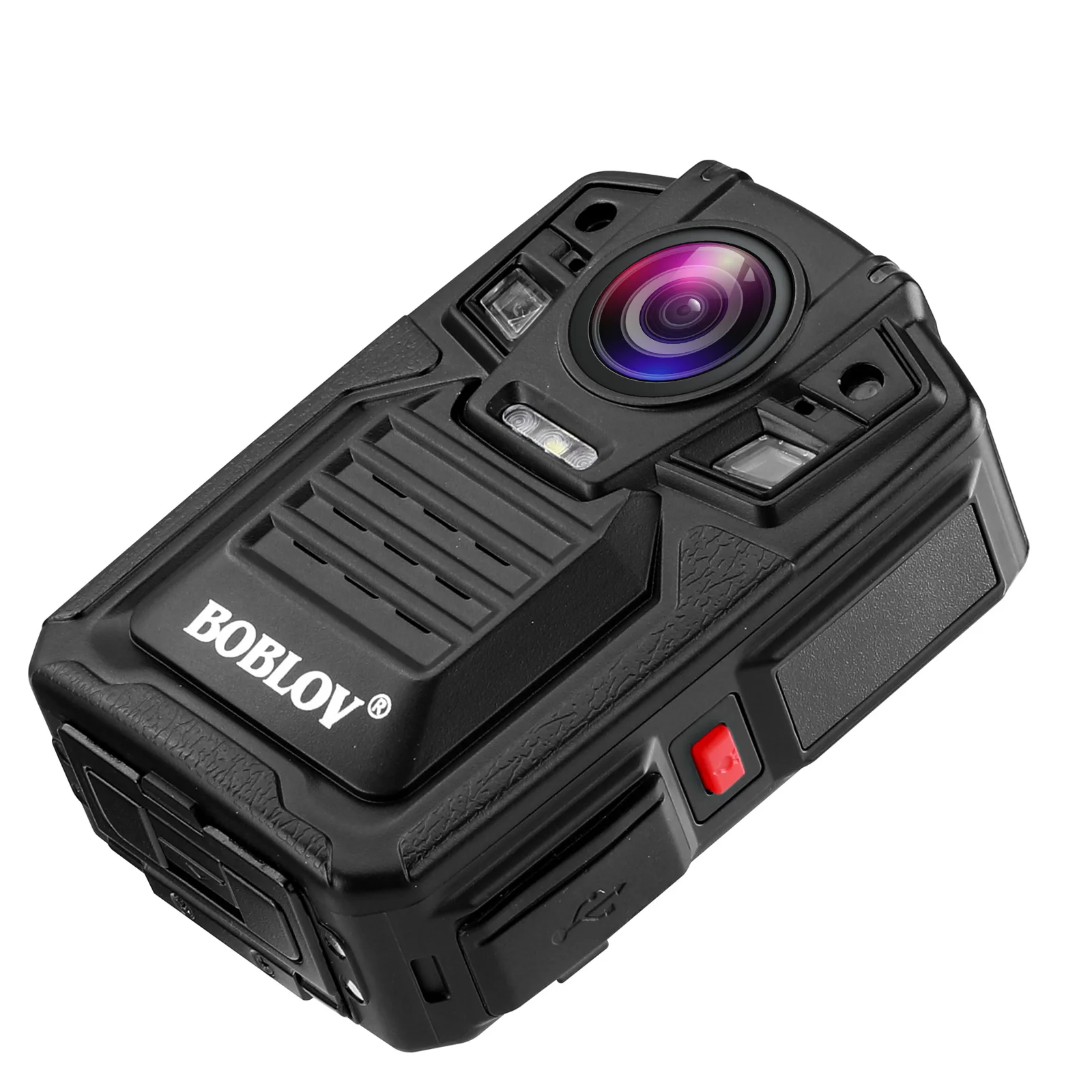 Boblov Digital Body Worn Camera HD1296P Loop DVR Record Security Cam IR Night Vision Wearable Mini Camcorders 32GB Police Camera