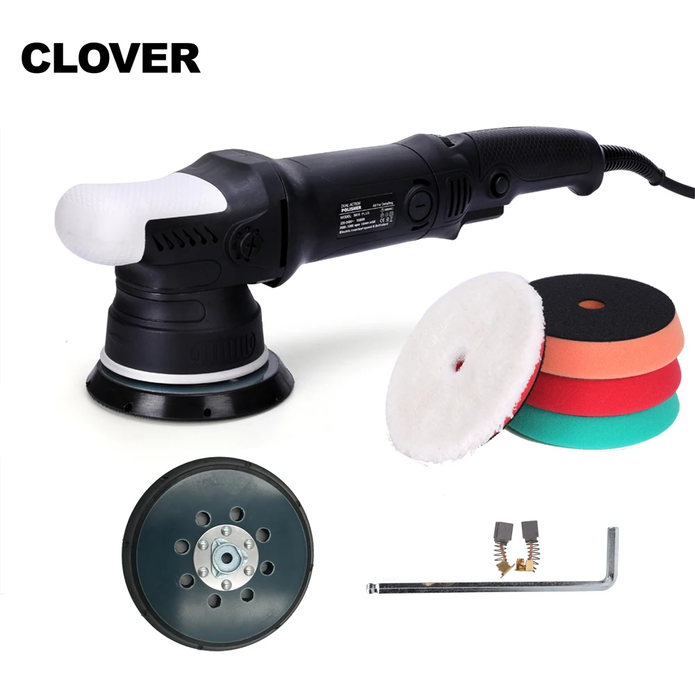 Pulidor de doble acción de alta velocidad, 21mm, con placas de respaldo de 5 y 6 pulgadas, Clover Mark3 DA21 Plus