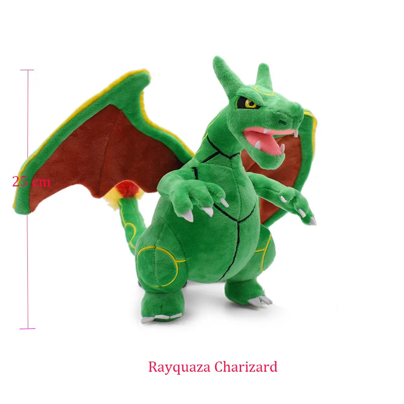 TAKARA TOMY Аниме Покемон кукла Torterra Snorlax Zeraora Rayquaza Charizard мультфильм чучела Peluche плюшевые игрушки Рождественский подарок - Цвет: Rayquaza Charizard