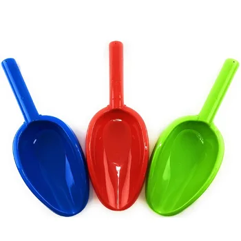 

FBIL-3Pcs Children's Long Handle Matte Low Plastic Shovel, Suitable for Sand and Beach Red, Blue and Green