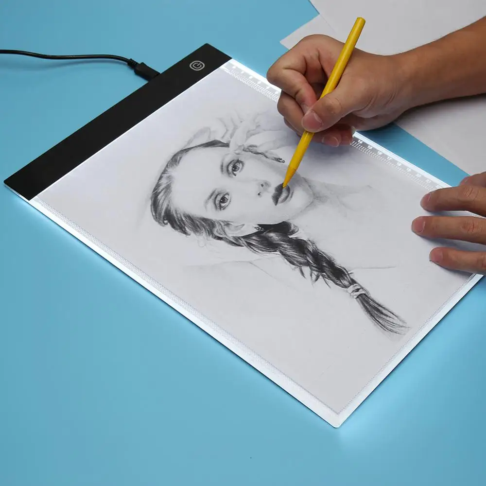 

A4 LED Digital Graphic Tablet Writing Painting Drawing Tablet Tracing Panel Luminous Stencil Board Display LED Copy Pad Dimmable