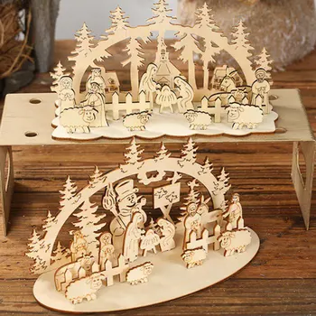 

Christmas Wooden Decoration DIY Three-dimensional DecorationNew