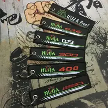 Ninja 400 300 250, брелок для ключей с вышивкой для мотоцикла, коллекция ключей для Kawasaki Ninja250 300 400 636 H2