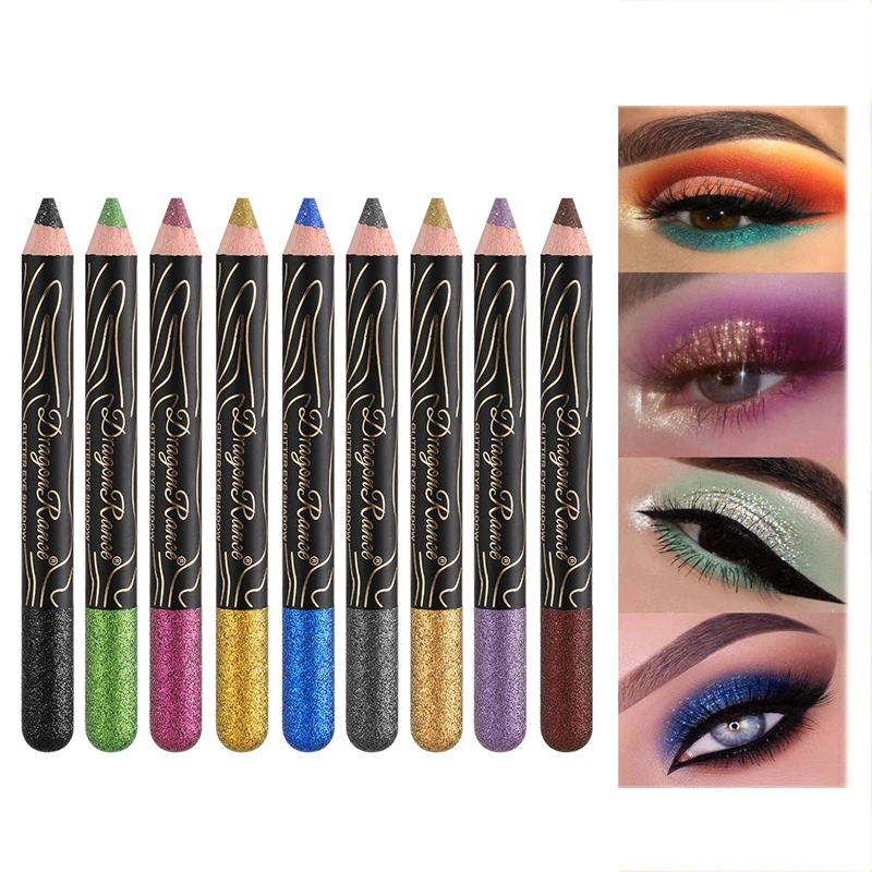 

High Gloss Shiny Pearlescent Pen Eyeshadow Stick Eyeshadow Sequin Eyeliner Eyeshadow Pen Wooden Glitter Diamond Eyeshadow