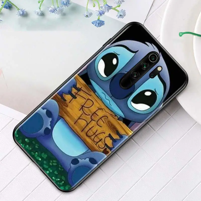 Cute Cartoon Stitch For Xiaomi Redmi S2 Y2 6 6A 5 5A 4X 9i 9T 9A 9C 9 8A 8 GO 7 7A Prime Pro Plus Black Soft Phone Case long iphone charger Cables