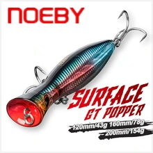 NOEBY – leurre Popper rigide Wobbler pour la pêche en surface, appât artificiel idéal pour le thon, 12cm/43g, 16cm/78g, 20cm/150g, NBL9602