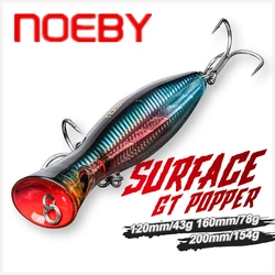 NOEBY – leurre Popper rigide Wobbler pour la pêche en surface, appât artificiel idéal pour le thon, 12cm/43g, 16cm/78g, 20cm/150g, NBL9602 