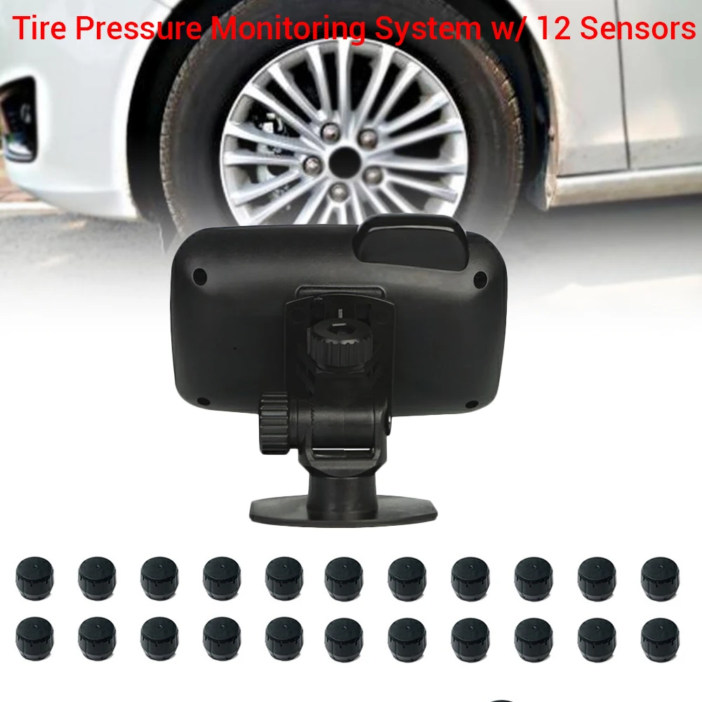 WONVON 22 внешние датчики RF беспроводной автомобильный TPMS система мониторинга давления в шинах ЖК-дисплей с ретранслятором для RV Прицепа автобуса