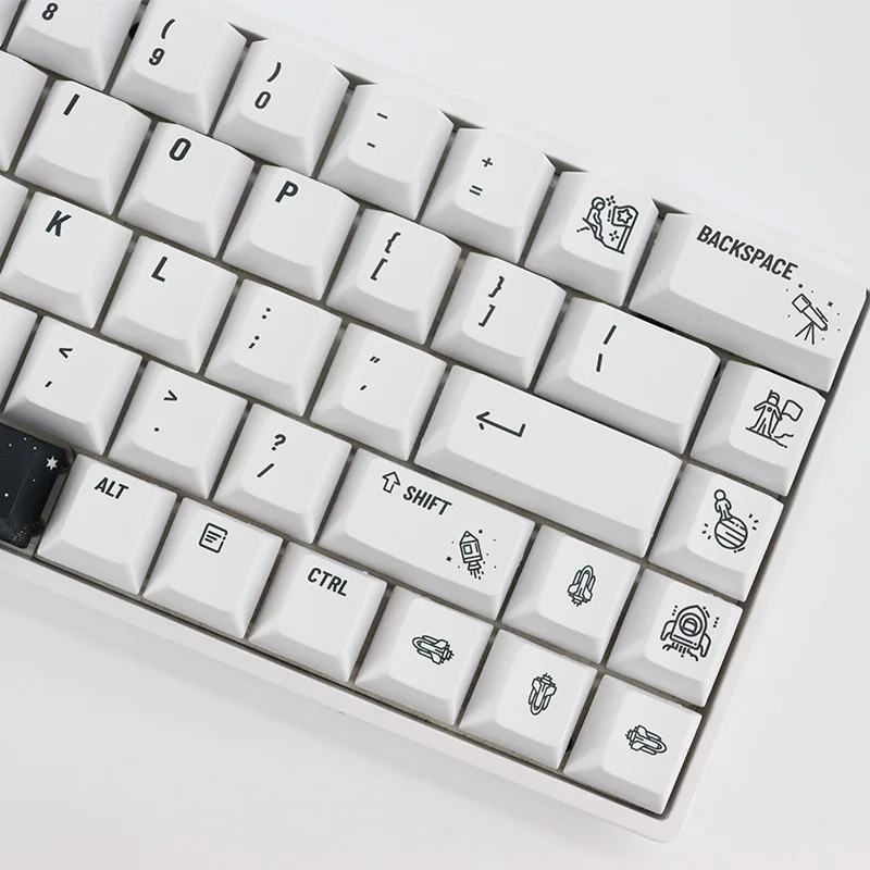 Gmk Outer Space Theme Keycap Sublimação de Dye Pbt Tecla de Teclado Mecânico Perfil Cereja para Cross mx Switch 140 Teclas - Imagem 2