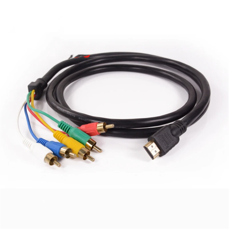 Вспомогательный аудиокабель 5 футов HDMI-совместимый с 5RCA разъемом аудио-видео