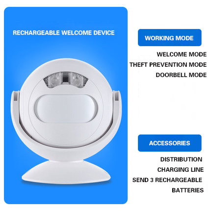 In Five Llanguages Welcome To Sensor Entrance Shop Ding Dong Listing Commercial Infrared Greeter