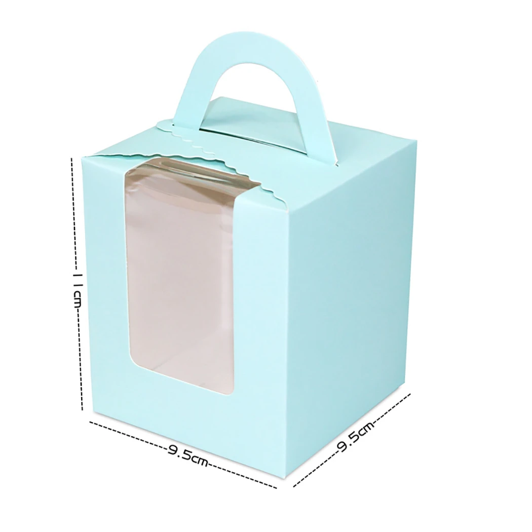 New Mini Biscuit Candy Box Single Muffin Box Portable Pink Window Cupcake Box Mousse Mud Pudding Bottle Packaging Cup Kids Gift - Image 5