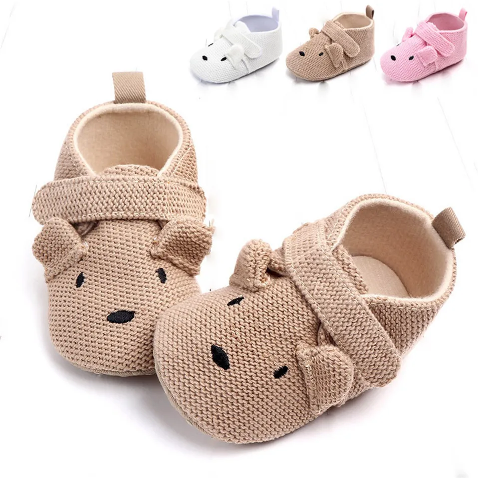 Nieuwe Aankomst Peuter Pasgeboren Baby Jongens Meisjes игрушка в виде животного для детской кроватки Schoenen младенческой мультфильм мягкая подошва противоскользящая Leuke теплая dier детская обувь 0-18 м