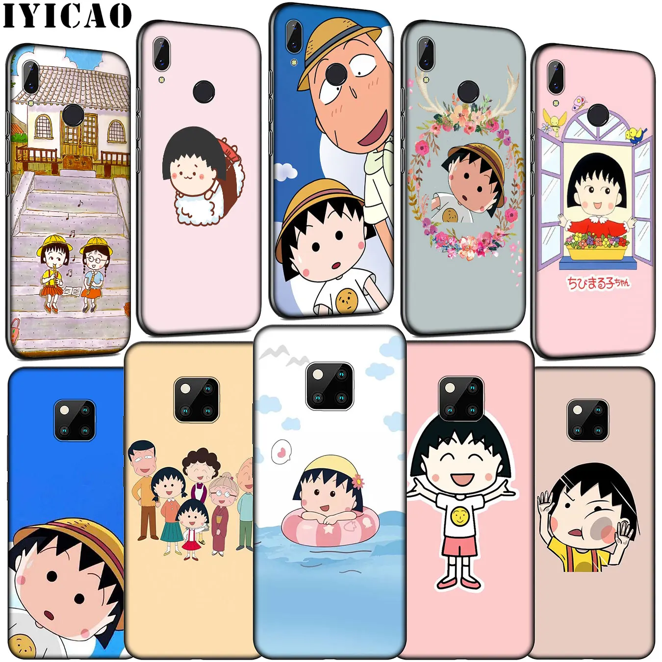IYICAO Cherry chibi maruko chan Мягкий силиконовый чехол для телефона Huawei Mate 30 20 10 Pro Black Nova 5i 4 3 3i