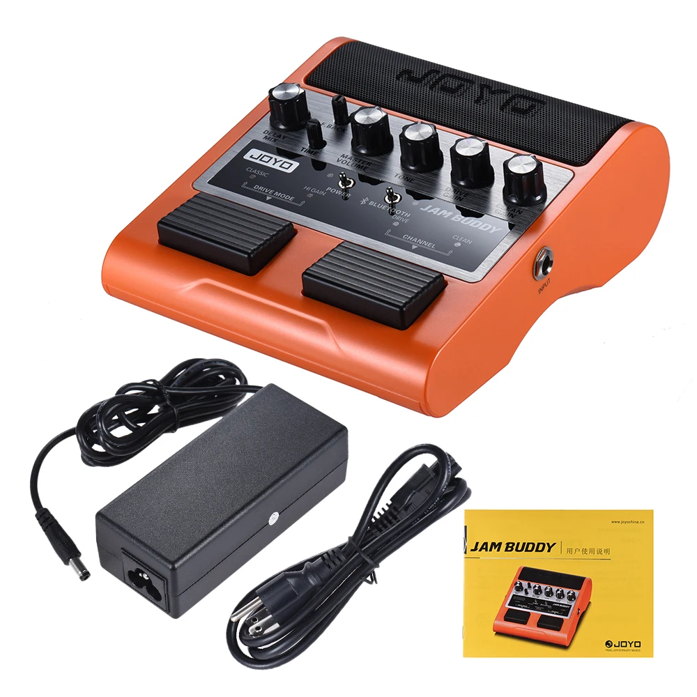 JOYO JAM BUDDY портативный Перезаряжаемый Bluetooth 4,0 двухканальный 2*4 Вт Педальный гитарный усилитель динамик с задержкой