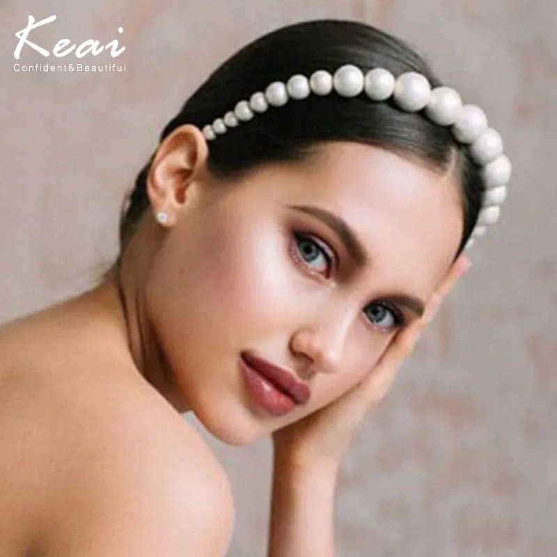 

2020 New Women Elegant Full Pearls Hairbands Sweet Headband Hair Hoops Holder Ornament Head Band Lady Fashion Hair Accessories