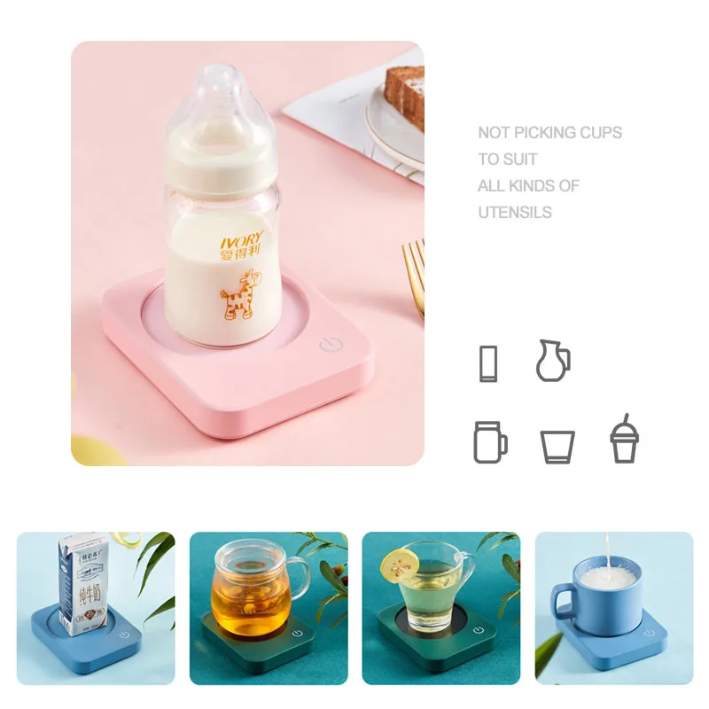 Beste Nieuwe Smart Thermostatische Coaster Cup Heater Voor Koffie Melk Thee Cacao Water Sap Office Home Mok Constante Temperatuur Warmer Pad