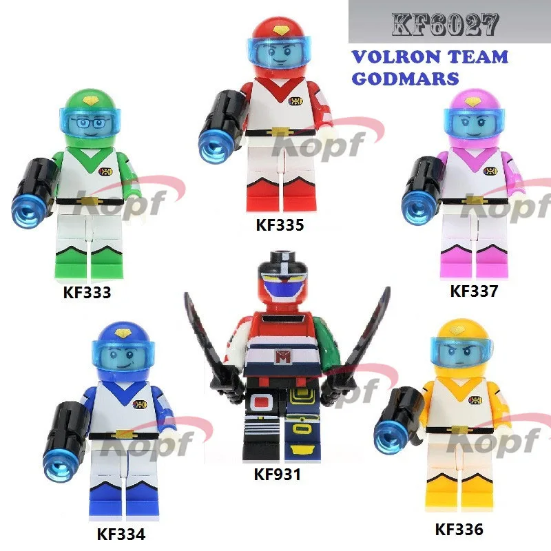 

Super Heroes Voltron Team Godmars Movie Six God Combination Robocop Space Wars Bricks Building Blocks Toys For Children KF6027