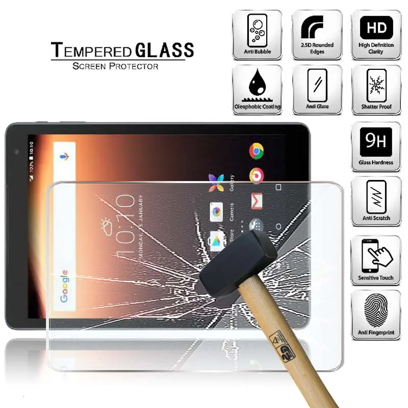 

Tablet Tempered Glass Screen Protector Cover for Alcatel A3 10 Anti-Screen Breakage Anti-Fingerprint HD Tempered Film