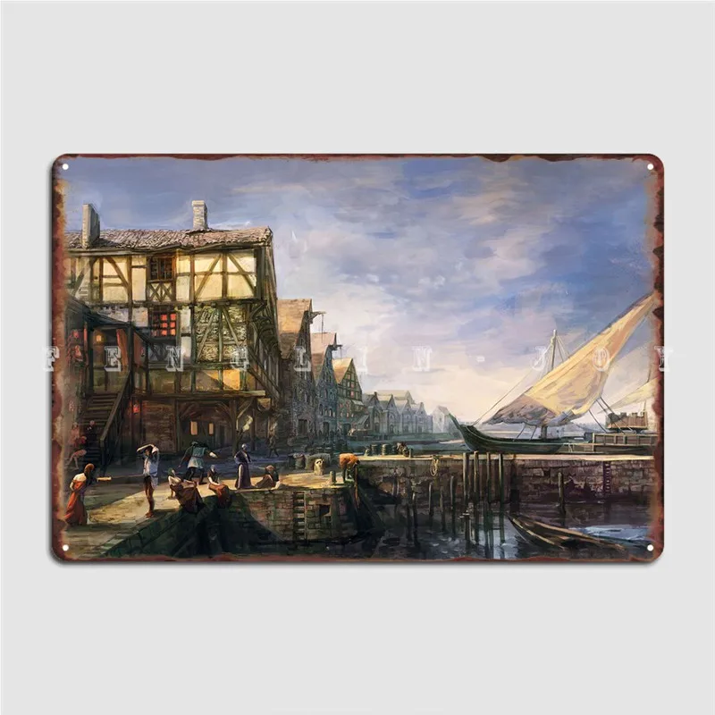 

Port Metal Plaque Poster Poster Customize Mural Cinema Living Room Tin sign Posters