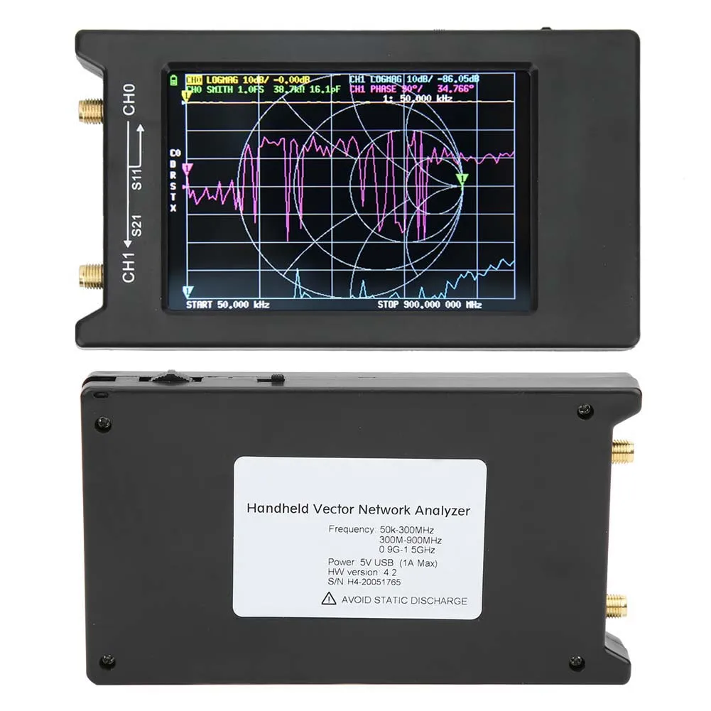 Портативный Векторный анализатор сети с дисплеем 4 дюйма инструмент измерения