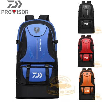 

2020 New Daiwa Fishing Backpack Toolkit Camping Mountaineering Bag DAWA Deformable 36-55L Fishing Cycling Multi-pocket Backpack