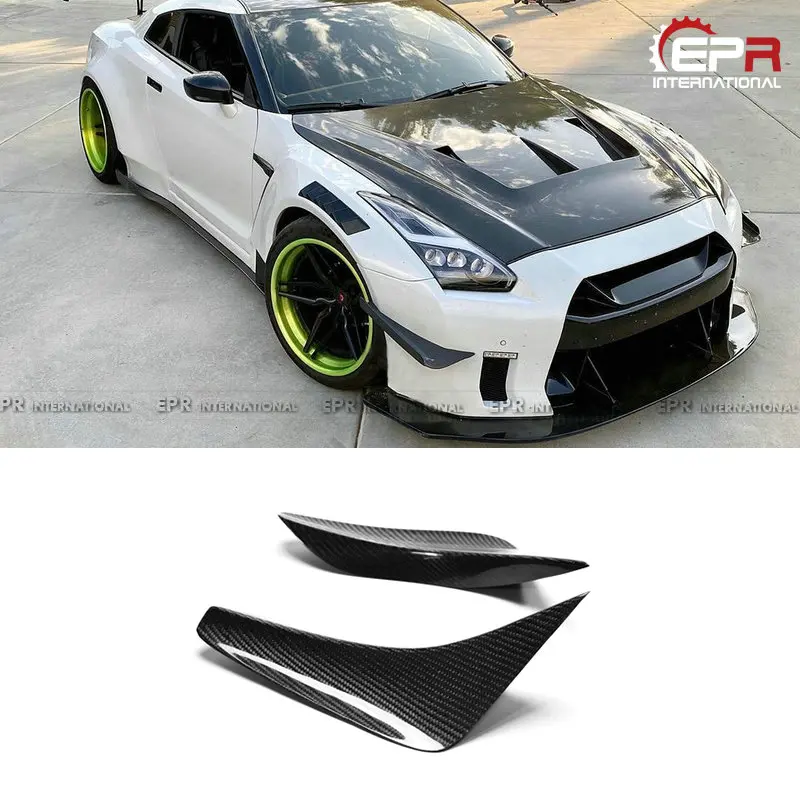Стайлинг автомобиля для 08-12 Nissan R35 GTR передний бампер из углеродного волокна Canard