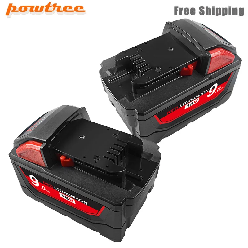 Powtree для литий-ионных аккумуляторов Milwaukee M18 6000 мА/ч 9000 Замена литий-ионной батареи