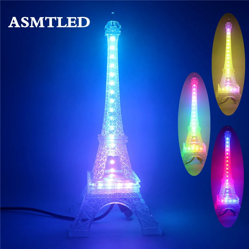 USB 5V Eiffel Tower Night Light WS2812B 48 Leds Individually Addressable Smart SK6812 Colorful Led Chip Decoration Lamp Light star wars night light