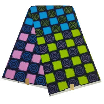 

Polyester Material Fabric 6 Yards/Piece Guaranteed Real Wax African Fabric 2019 New Design