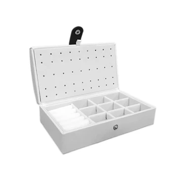 

Portable PU Simple Earring Jewelry Box Earring Ring Multifunctional Jewelry Storage Box