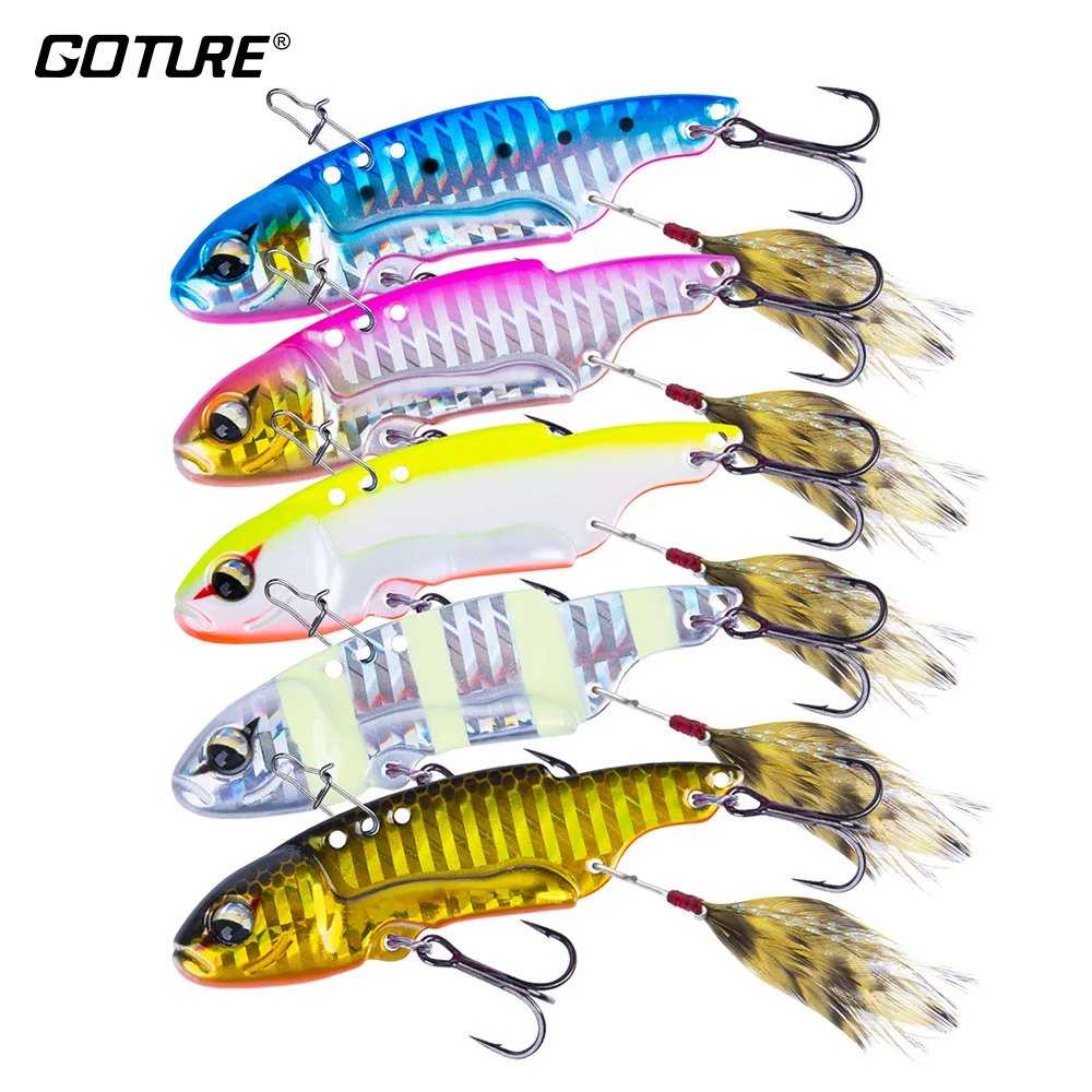 

Goture 5pcs/lot Metal VIB Fishing Lure 17g 25g Long Casting Sinking Vibration Artificial Baits For Freshwater Saltwater Fishing
