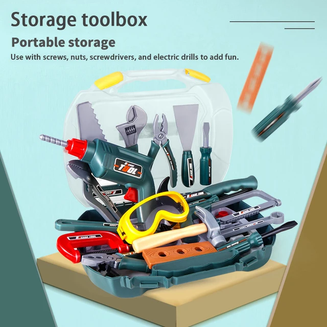 Children's Game Tools Toys For Boy Tool Set Screwdriver Children's Tools Kit Role Play Suitcase For Children Christmas Gift 1