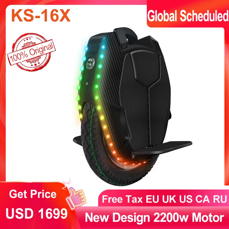 Оригинальный KS 16X 1554wh электрического одноколесного велосипеда длинный