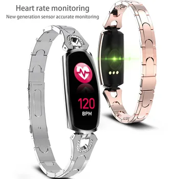 

AK16 Women Smart Bracelet Watch Heart Rate Blood Pressure Monitor Sports Fitness Tracker Smartband for pk Mi Band 4 Fitbits