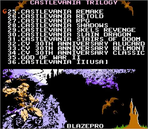 Cartucho de Jogo para Console 48 em 1 Castlevania Coleção Nes - fc i ii Iii - Image 4