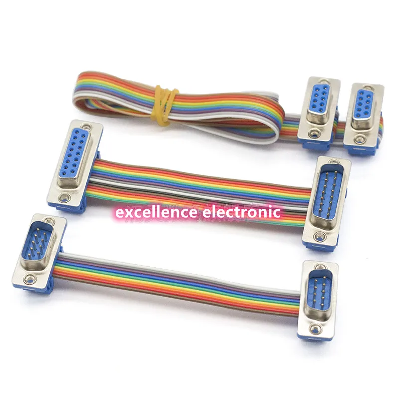 1pcs D-SUB DIDC 9 15 25 37Pin DB9 DB15 DB25 DB37 Male Female Cable D-SUD serial port connector adapter RS232 COM Extension Cable 9pin d sub connector male to female mini gender changer adapter rs232 serial plug com db9 m f connector