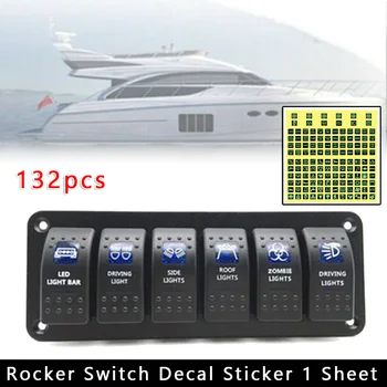 

Glow Sticker Labels Rocker Decoration Switch Boat Truck 132pcs Accessory