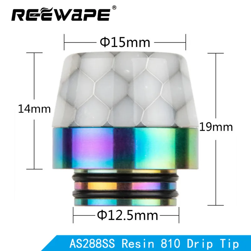 Reewape Смола 510 капельного наконечника случайный мундштук разноцветные Ecig советы для rda/rta