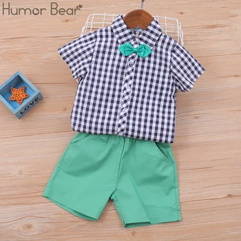 

Humor Bear Kids Clothes New Boy Clothing Sets Cartoon Stars Design T-shirt+ Shorts 2PCS Sets Boys Clothes Children Clothes