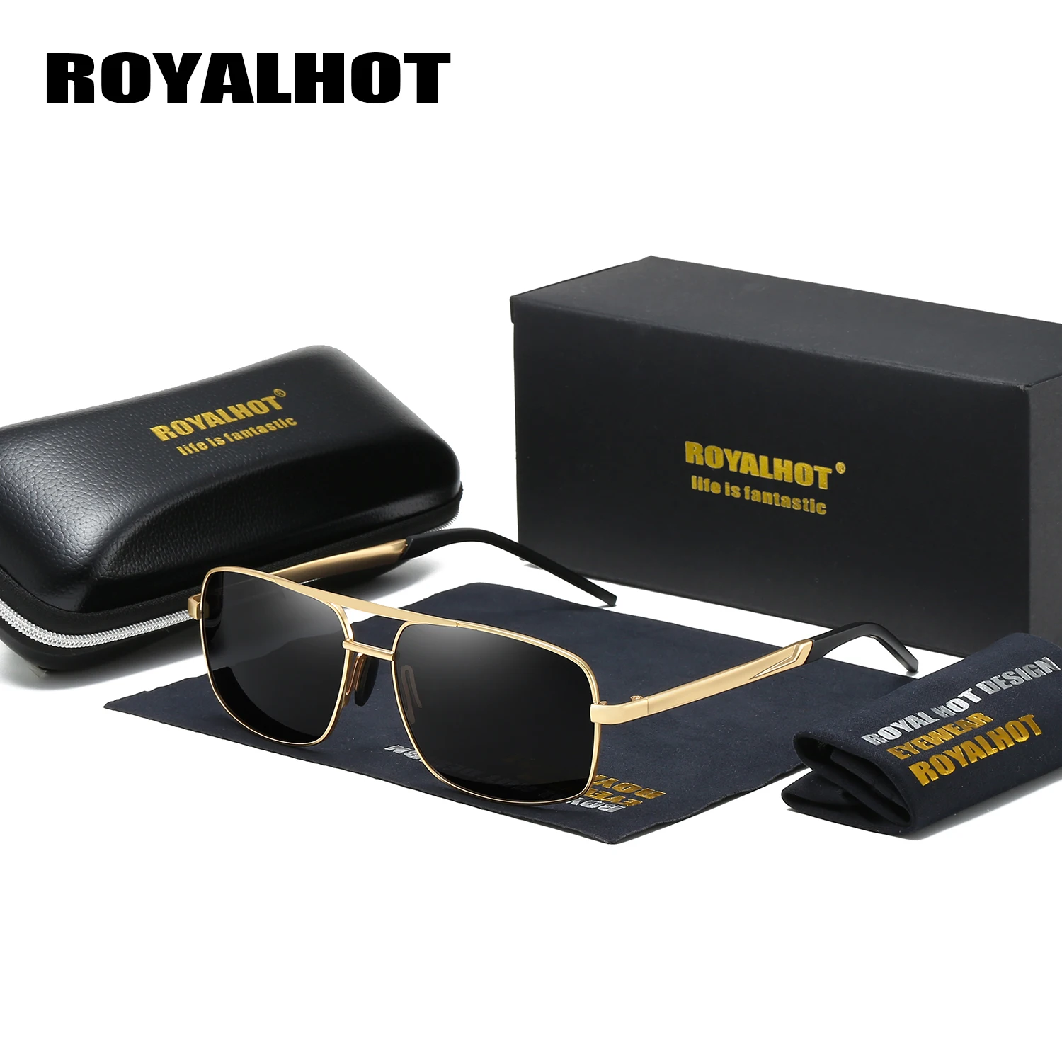 RoyalHot, мужские и женские поляризованные солнцезащитные очки, сплав, Rectang, уютная оправа, солнцезащитные очки, очки для вождения, солнцезащитные очки, мужские очки, 900167