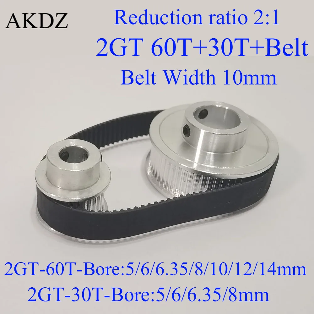 60 Teeth GT2 Timing Pulley – Aluminum Alloy Gear, Bore 5-15mm Options, 6/10mm Width, For 3D Printers, CNC Machines, Belt Drives