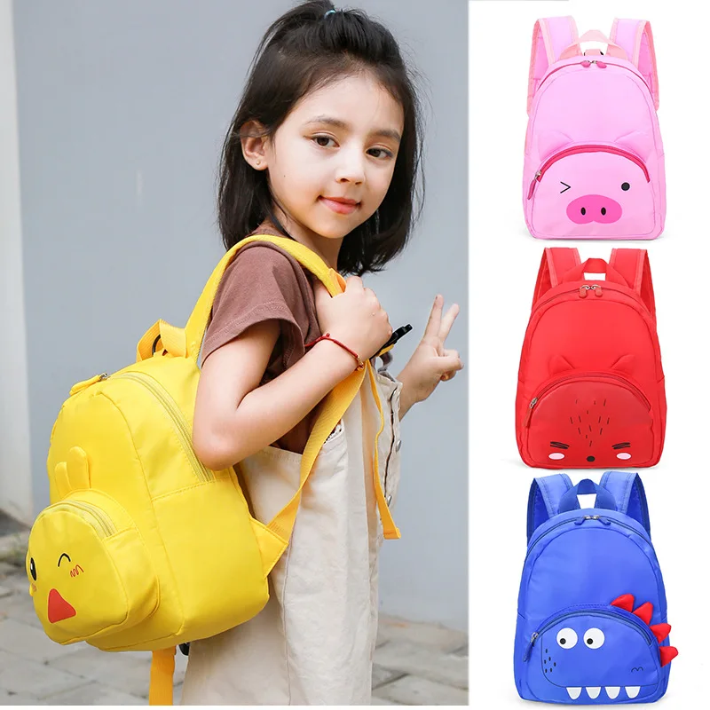 

New Style Cartoon Small Yellow Duck Bunny Children Girls Kindergarten Anti Lost Hand Holding Rope Backpack Small Bookbag Women's