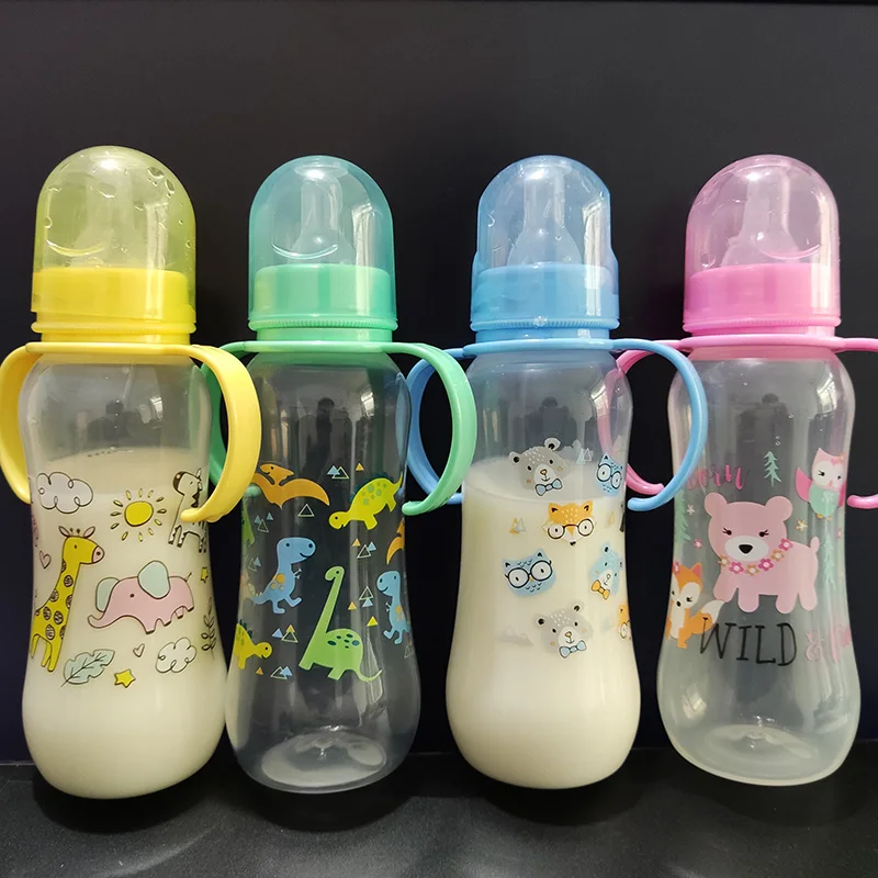 Water Bottle Milk Bottle Feeding Bottle Glass Milk Bottle Baby Feeding Utensils 120ML/240ML Newborn Children Infant Baby Boy Girl Wide Mouth PP Feeding Bottle Drinking Water Breast-like Feeding