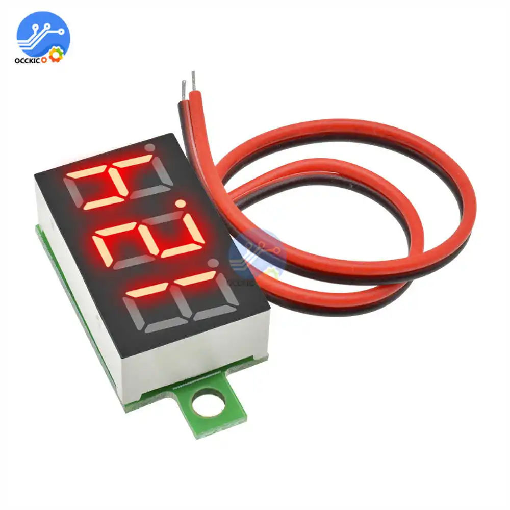 Цифровой мини вольтметр светодиодный 0 36 дюйма красный/синий|panel voltage meter|voltmeter
