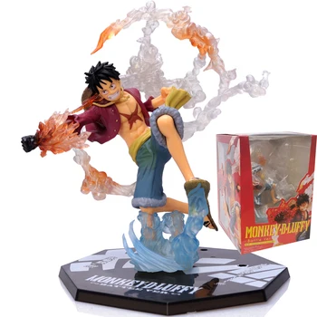 

Anime Figure Monkey D. Luffy Action Figures One Piece Fire Fighting Edition Luffy 18cm PVC Collection Model Toys Gift for Kids