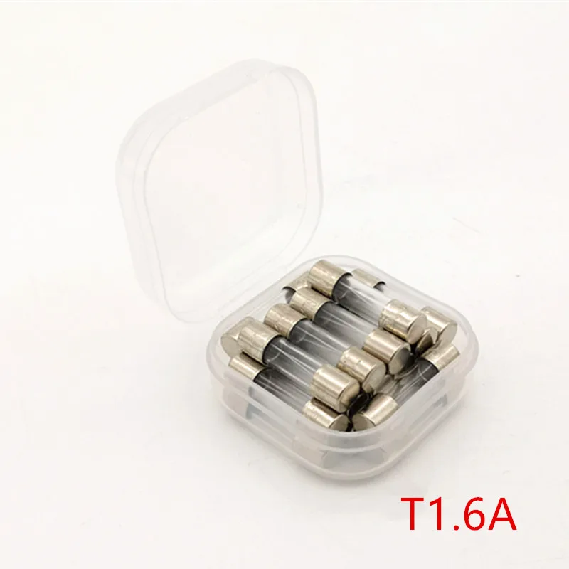 

(20 pcs/lot) T1.6A 250V 5 x 20mm Slow Blow Glass Tube Fuse, UL VDE RoHS Approved, 1.6Amp.