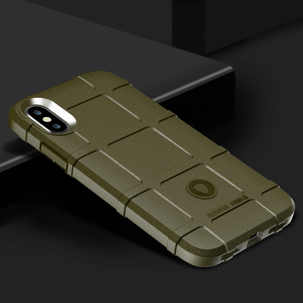 Shockproof Armor Case For iPhone XS XR 8 7 Plus Rugged Silicone Case Cover For iPhone 6 6S Plus 7 8 XS Max Luxury Soft TPU Cases