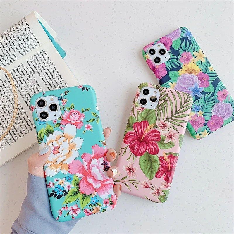 Новый винтажный цветочный чехол для телефона iPhone 11 Pro XR XS Max 7 8 6 6S Plus SE 2020 роскошный