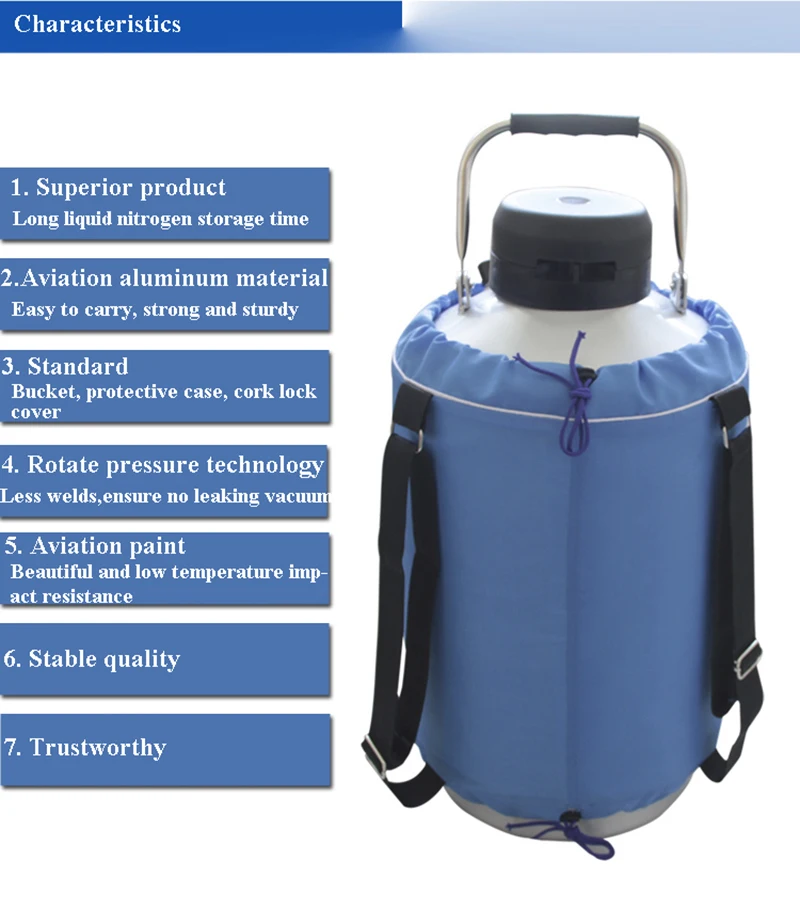 

10L YDS-10 High Quality Liquid Nitrogen Container Cryogenic Tank Dewar With Straps